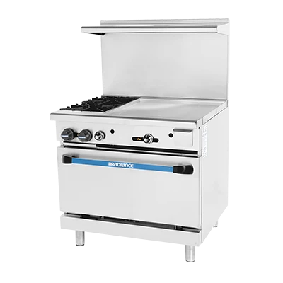 Turbo Air TARG-2B24G-NG 36" Natural Gas Radiance Restaurant Range - 136,000 BTU