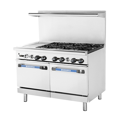 Turbo Air TARG-12G6B-NG 48" Natural Gas Radiance Restaurant Range - 284,000 BTU