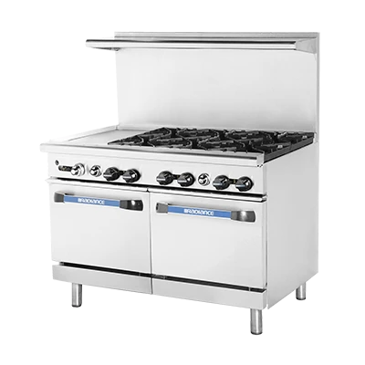 Turbo Air TARG-12G6B-NG 48" Natural Gas Radiance Restaurant Range - 284,000 BTU