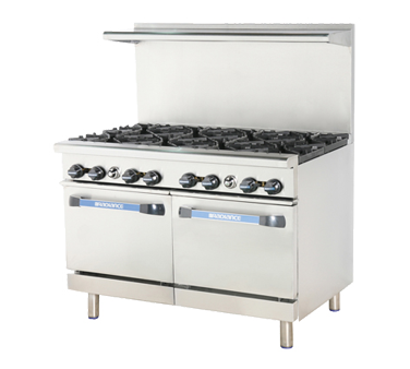 Turbo Air TAR-8-NG 48" Natural Gas Radiance Restaurant Range - 326,000 BTU