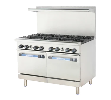 Turbo Air TAR-8-NG 48" Natural Gas Radiance Restaurant Range - 326,000 BTU