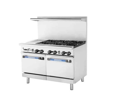 Turbo Air TARG-36G2B-LP 48" Liquid Propane Radiance Restaurant Range - 193,000 BTU