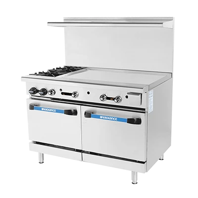 Turbo Air TARG-2B36G-NG 48" Natural Gas Radiance Restaurant Range - 193,000 BTU