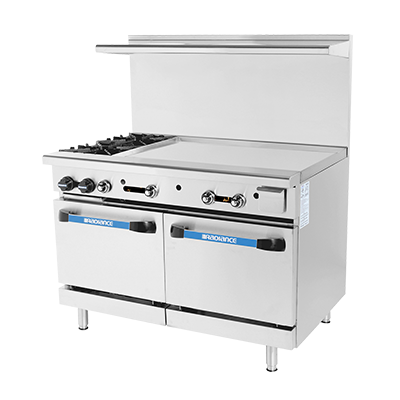Turbo Air TARG-2B36G-NG 48" Natural Gas Radiance Restaurant Range - 193,000 BTU