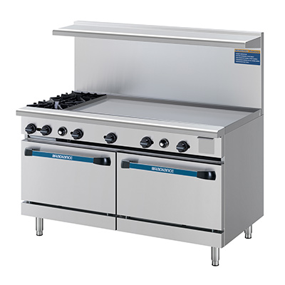 Turbo Air TARG-48G2B-NG 60" Natural Gas Radiance Restaurant Range - 215,000 BTU