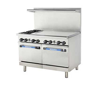 Turbo Air TARG-36G4B-LP 60" Liquid Propane Radiance Restaurant Range - 257,000 BTU