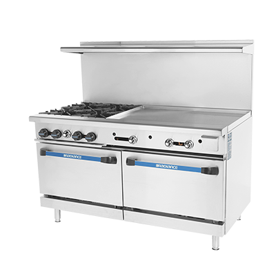 Turbo Air TARG-4B36G-NG 60" Natural Gas Radiance Restaurant Range - 257,000 BTU