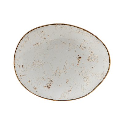Tuxton GGA-650 Porcelain Agave Free form Plate (1 Dozen)