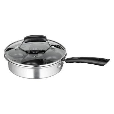 Winco CEP-4 4 Cup Stainless Steel Egg Poacher