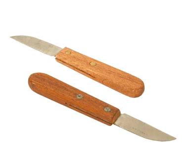 Town 47402/DZ 2.5" x 0.75" Onion Knife with Riveted Wood Handle - 1 Dozen