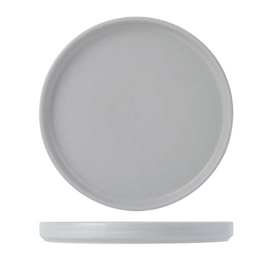 Tuxton VGas064 6-1/2" Porcelain Matte Gray Round Plate (2 Dozen Per Case)