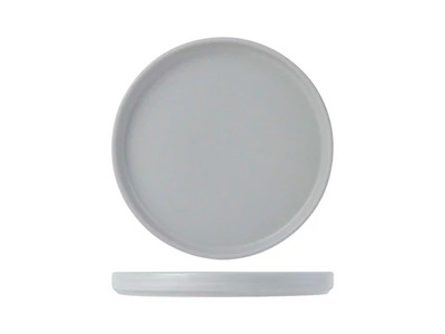Tuxton VGas064 6-1/2" Porcelain Matte Gray Round Plate (2 Dozen Per Case)