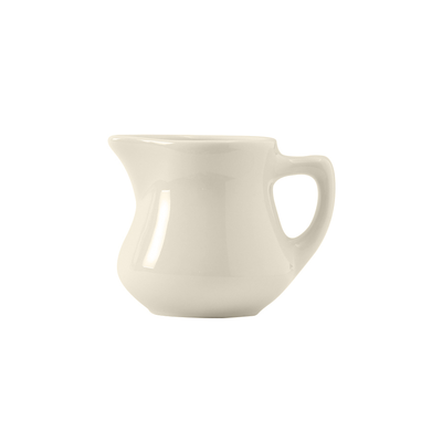 Tuxton BER-055 China Creamer/Pitcher 4 - 5 Oz. Eggshell - 1 Dozen Per Case (1 Dozen)