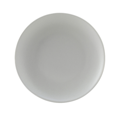 Tuxton VGA-064 Porcelain Matte Gray Round Plate (3 Dozen Per Case)