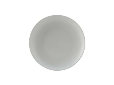 Tuxton VGA-064 Porcelain Matte Gray Round Plate (3 Dozen Per Case)