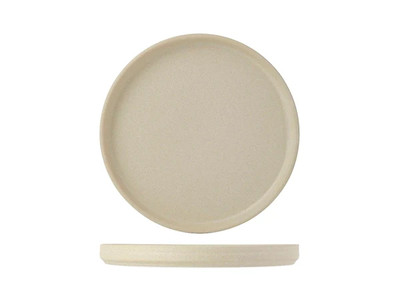 Tuxton VYAS064 6-1/2" Porcelain Matte Beige Round Plate (2 Dozen Per Case)