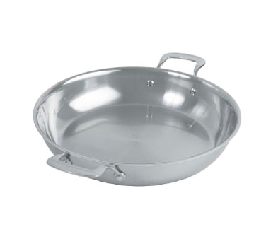 Spring USA 8456-60/30 12" Stainless Steel / Aluminum Round Primo! Gratin/Paella Pan
