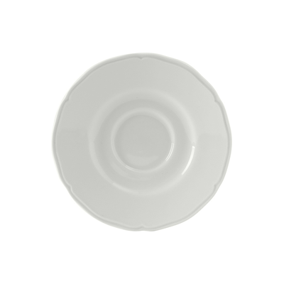 Tuxton SCE-060 6&quot; Porcelain Porcelain White Round Saucer (3 Dozen Per Case)