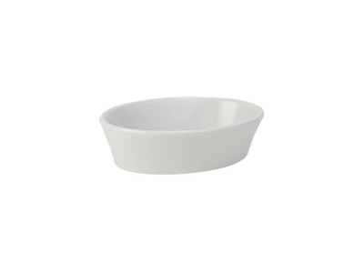 Tuxton BPK-060 7 Oz. Porcelain Porcelain White Oval Baker (1 Dozen)