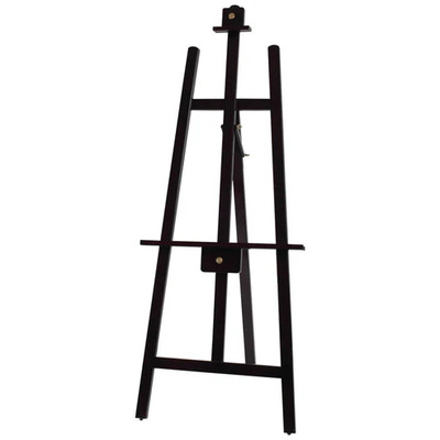 Winco MBBE-3 23.25" L x 1" W x 61" H Wood Mahogany Tripod Display Easel