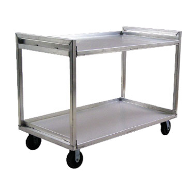 New Age 97177 22" W x 41" H Welded Aluminum Construction with Heavy Duty Polyurethane Platform Casters Correctional Utility Cart