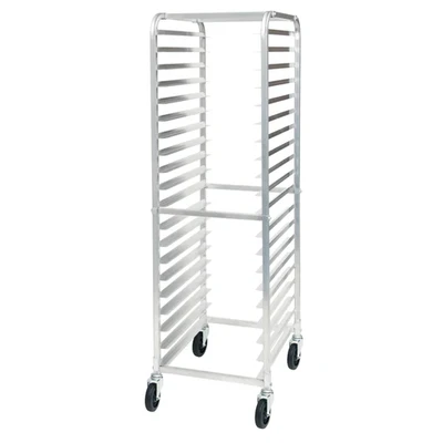 Winco ALRK-20 Mobile Full Height Sheet Pan Rack Holds (20) 18" x 26" or (40) 18" x 13" Sheet Pans