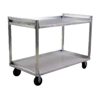 New Age 97178 22"W x 41"H x 54"D Correctional Utility Cart with 2 Open Shelves