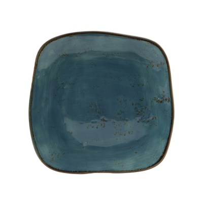 Tuxton GGE-500 Porcelain Azure Square Plate (1 Dozen)