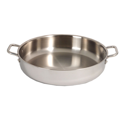 Spring USA 8460-60/40A 15-3/4" Stainless Steel / Aluminum Round Primo! Paella Pan