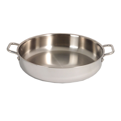 Spring USA 8460-60/40A 15-3/4" Stainless Steel / Aluminum Round Primo! Paella Pan