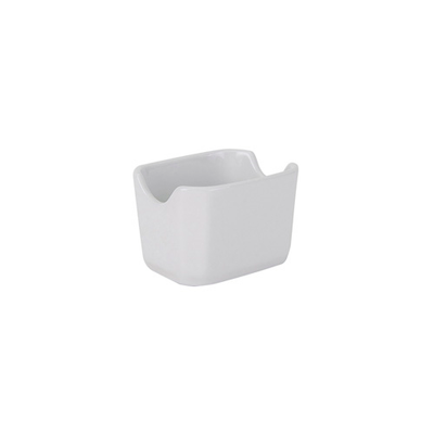 Tuxton BPQ-034 China Sugar Packet Holder / Caddy 3.5" Porcelain White - 1 Dozen Per Case (1 Dozen)