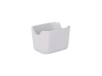 Tuxton BPQ-034 China Sugar Packet Holder / Caddy 3.5" Porcelain White - 1 Dozen Per Case (1 Dozen)
