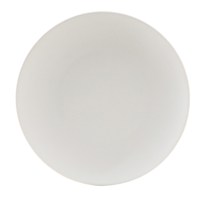 Tuxton VWA-115 Porcelain Matte White Round Plate (1 Dozen)