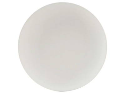 Tuxton VWA-115 Porcelain Matte White Round Plate (1 Dozen)