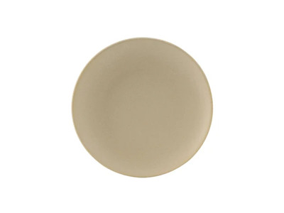 Tuxton VYA-064 Porcelain Matte Beige Round Plate (3 Dozen Per Case)