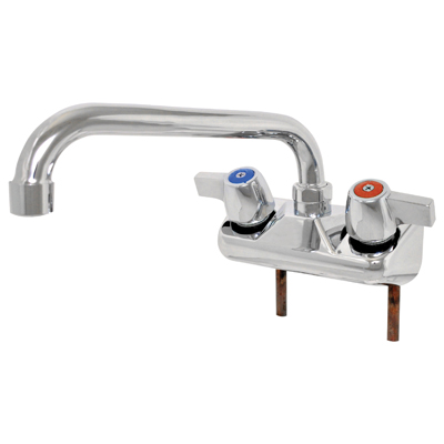 John Boos PBF-W2-8LF Splash Mount 8" Swing Spout Chrome Economy Faucet