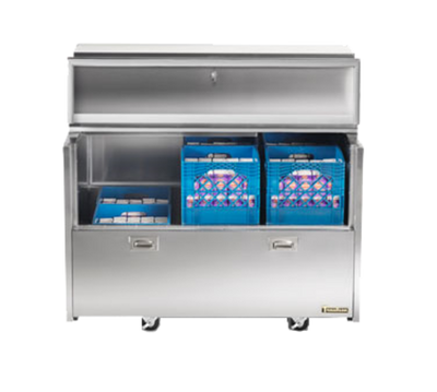 Traulsen RMC58S4 58" W Stainless Steel Sliding Door Spec-Line Forced-Air Single Access Milk Cooler - 115 Volts