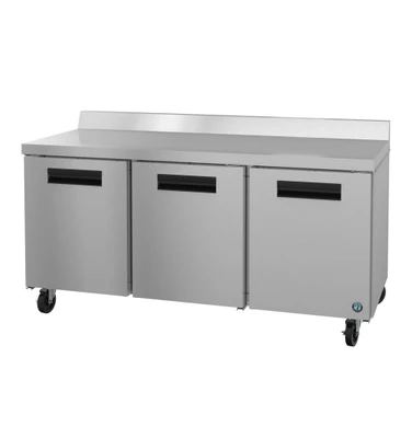 Hoshizaki WR72B 72"W Three Door Stainless Steel Steelheart Series Worktop Refrigerator