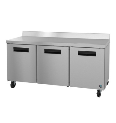 Hoshizaki WR72B 72"W Three Door Stainless Steel Steelheart Series Worktop Refrigerator