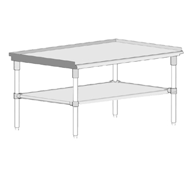 John Boos GS6-3036GSK 36"W x 30"D x 24"H Open Base Stainless Steel Equipment Stand