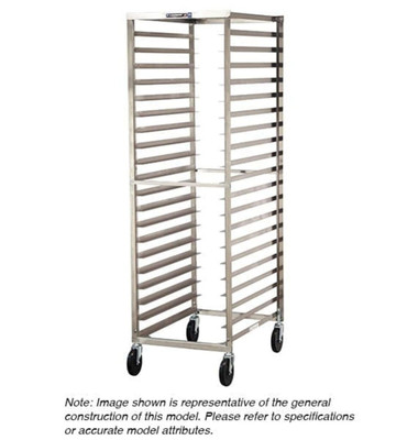 Lakeside 159 12 Pans Stainless Steel Full Height 5" Casters Sheet Pan and Tray Rack