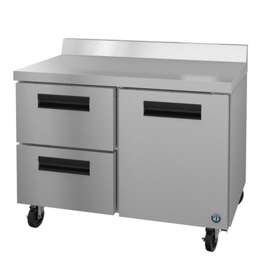 Hoshizaki WR48B-D2 48"W Two Drawer and One Door Stainless Steel Steelheart Series Worktop Refrigerator