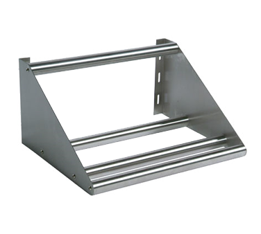 John Boos BHS1842-TS Dishrack Sorting Shelf 42"W x 18"D x 12-1/4"H wall mounted slanted tubular includes brackets 16/300 Stainless Steel