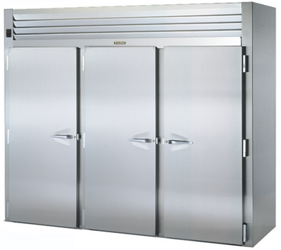 Traulsen TB113SL2S 113" W Stainless Steel 4 Doors Hinged BLU Glycol Prep Table - 115 Volts