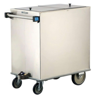 Lakeside 250 200 Lbs. Stainless Steel Mobile Ice Bin with Hinged Cover