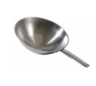 Matfer Bourgeat 686730 12&quot; Dia. Stainless Steel Tradition Plus Wok
