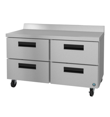Hoshizaki WF48B-D4 48" W Two-Section Four Drawer Reach-In Steelheart Series Worktop Freezer