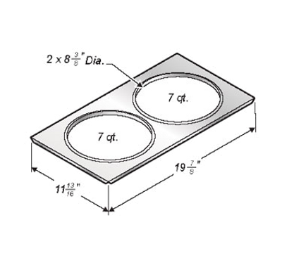 Wells 20176 Equivalent Double 7 Qt. Adapter Top