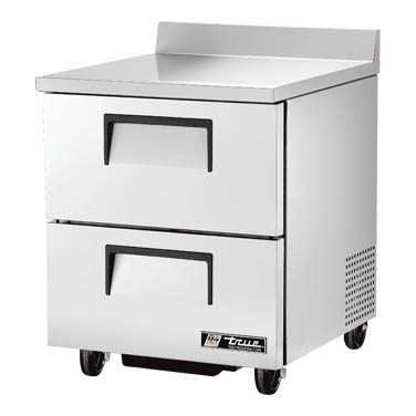 True TWT-27D-2-HC 27.63"W One-Section Stainless Steel Door Work Top Refigerator
