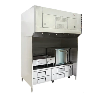 Wells WVU-72SS 76.8" W Stainless Steel 4-Stage Filtration Universal Ventless Hood - 208-240 Volts